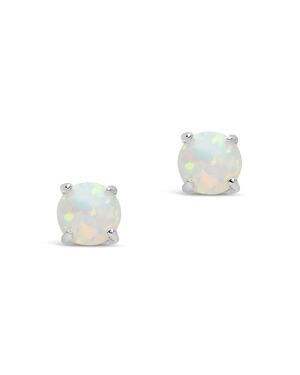 Sterling Forever Sterling Silver 6mm Opal Studs Earrings - OS